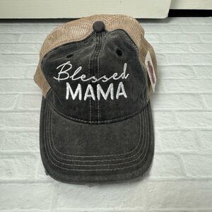 Blessed Mama Black and Tan Cap